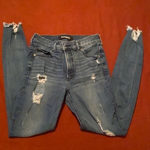 High rise stretch plus skinny jeans